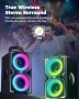 Голям Bluetooth високоговорител AKONE, 200W пиков мощен силен звук с дълбок бас, снимка 4