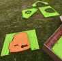 Детска къщичка за игра с врати и прозорци За двор, дом и градина, Син/Зелен/Розов, 90x98x106 см, снимка 13
