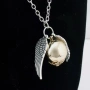 Колие Harry Potter Golden Snitch Quidditch с ангелски крила – Цинкова сплав, 50 см – Идеалният 10217, снимка 7