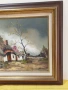 Холандска картина на платно с подпис -68/59 см, снимка 3