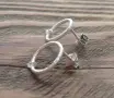 Сребърни обеци., снимка 5