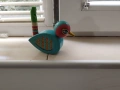 Дървена детска играчка птичка, снимка 1