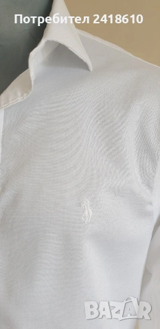 POLO Ralph Lauren Pique Cotton Custom Fit Cotton Mens Size M /15/1/2 ОРИГИНАЛ! НОВО! Мъжка Риза!, снимка 8 - Ризи - 54883839
