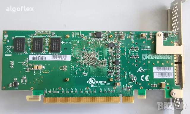 Chelsio T62100-LP-CR 100/50/25/10GbE DP QSFP28 PCIe NIC RDMA iWarp, снимка 3 - Мрежови адаптери - 55491715