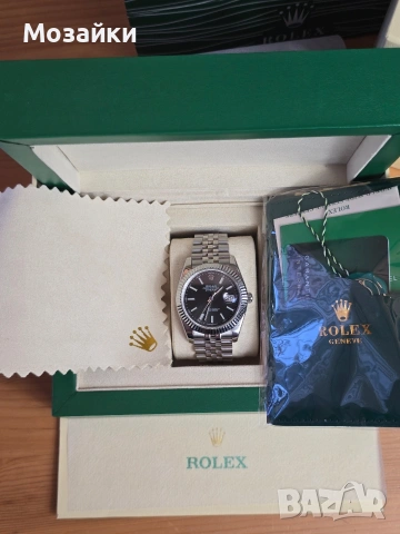 Rolex Datejust 41 mm Fluted Bezel Jubilee Bracelet Rhodium Dial, снимка 11 - Мъжки - 55087466