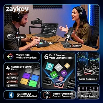 NearStream геймърски аудио миксер и USB аудио интерфейс, професионален микрофонен, снимка 5 - Друга електроника - 54979203