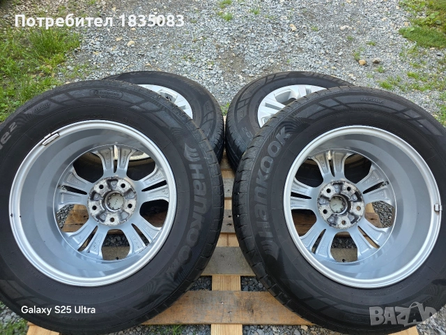 Лети джанти 16ки 5х114.3 Kia + летни гуми 215/70/16 Hankook, снимка 11 - Гуми и джанти - 54822038