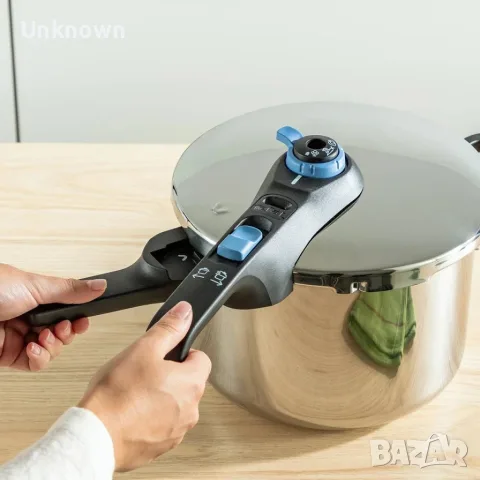 Тенджера под налягане Tefal Secure Trendy P2580701, снимка 2 - Съдове за готвене - 55433517