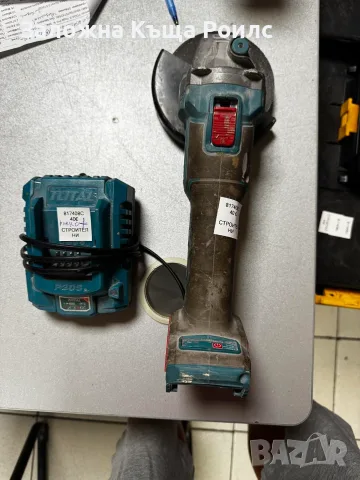 Акумулаторен безчетков ъглошлайф TOTAL Industrial TAGLI201258 (20V, 125 мм) + зарядно устрой, снимка 3 - Ъглошлайфи - 55693207