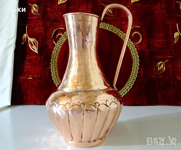 Арабска медна кана 3 л.,чиста червена мед. 