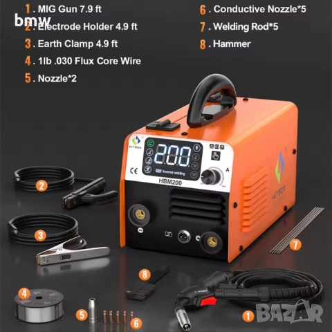 Заваръчен апарат 3в1 HITBOX HBM 200