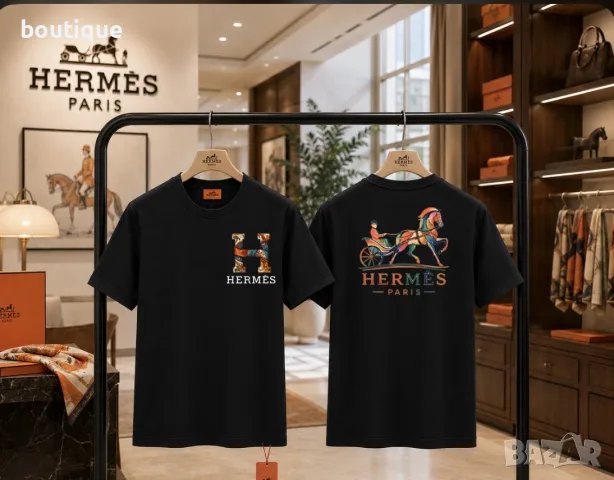 мъжки тениски Hermes 100% памук, снимка 7 - Тениски - 55362548