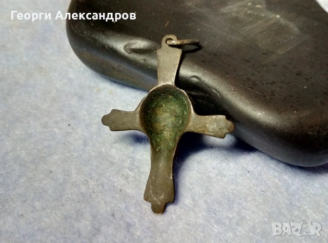 Старинен СРЕБЪРЕН КРЪСТ с Образа на Иисус Христос Сребро Висока Проба Ръчна Художествена Изработка, снимка 5 - Антикварни и старинни предмети - 53979274