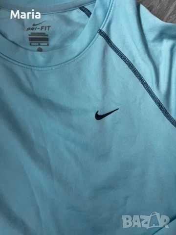 Дамска спортна блуза Nike Dri Fit синя оригинал, снимка 2 - Спортни екипи - 54544920
