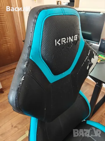 Стол Gaming Kring Sakura, PU, Механизъм butterfly, Подлакътници 2D, Черен, снимка 5 - Столове - 55678731