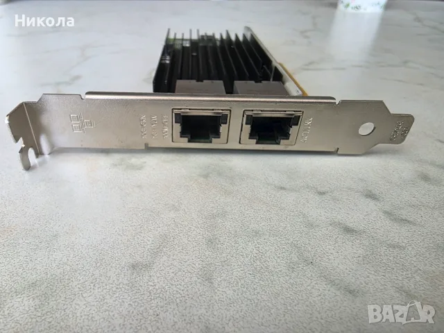 Продавам PCI-E x8 LAN card 10GBit Intel, снимка 3 - Мрежови адаптери - 55484101