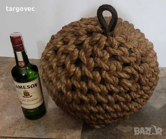 старинен корабен плетен кранец, снимка 3 - Антикварни и старинни предмети - 54061675