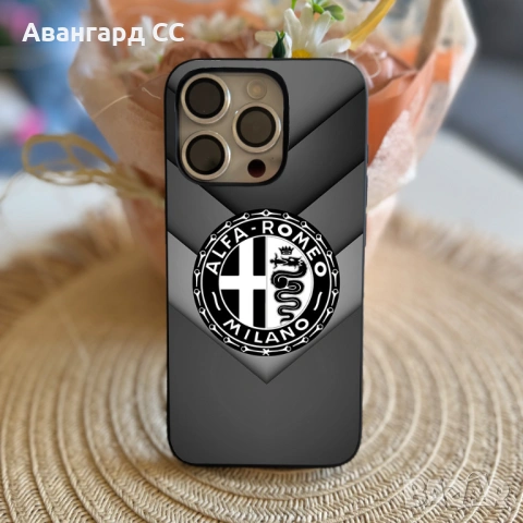 Силиконов калъф за iPhone с лого Alfa Romeo, снимка 7 - Калъфи, кейсове - 54611249
