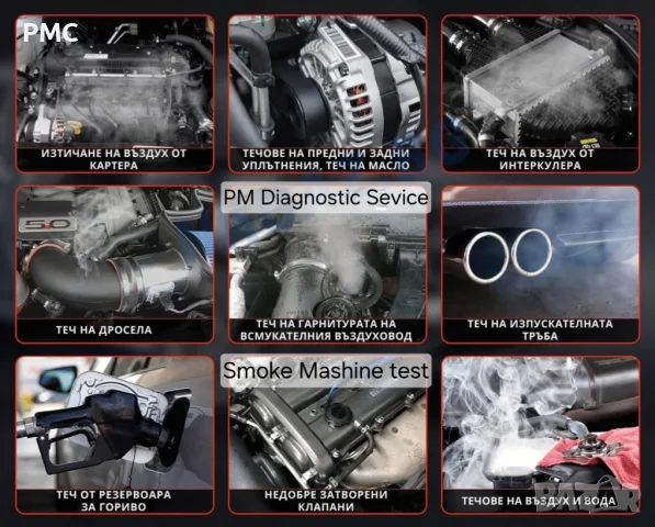 Диагностика на автомобили и ремонт / Тест с димогенератор / Diagnostic Car Service, снимка 4 - Сервизни услуги - 44582910