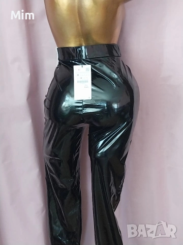 ZARA M Черен лачен / винил / клин , снимка 7 - Клинове - 54614331