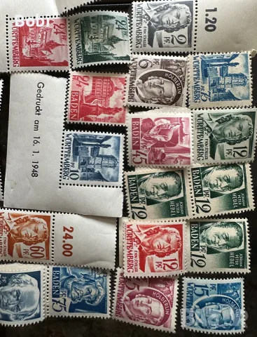 Немски колекционерски лот пощенски марки 1947-48г, снимка 2 - Филателия - 55526316