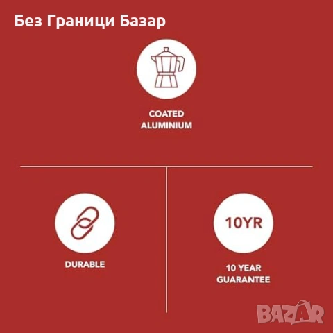 Нова Кафеварка за еспресо 6 чаши 290 мл moka pot алуминий за котлон с дървена дръжка, снимка 4 - Аксесоари за кухня - 54109345