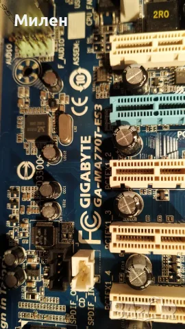 Дънна платка AM3 Gigabyte GA-MA770T-ES3 с Athlon II X3 440, снимка 2 - Дънни платки - 55599605