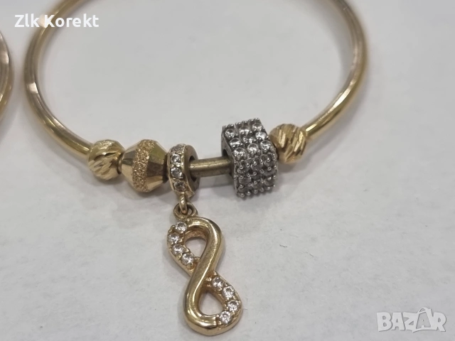Дамски златни обеци тип хълки , снимка 3 - Обеци - 55035946