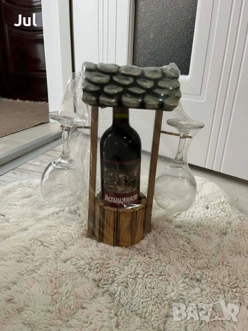 Дървена Поставка за бутилки 