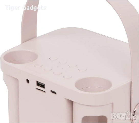Fresh ’n Rebel Karaoke Speaker 20W – Розова караоке тонколона с микрофони, снимка 2 - Тонколони - 54463207
