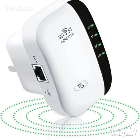 Wi-Fi Repeater 300Mbps – Усилвател и разширител на Wi-Fi сигнала с LAN порт, снимка 3 - Рутери - 55123451