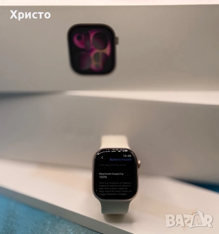 ГАРАНЦИОНЕН!!! Apple Watch 11 GPS, Корпус Rose Gold Aluminium 42mm , снимка 6 - Смарт часовници - 54444076