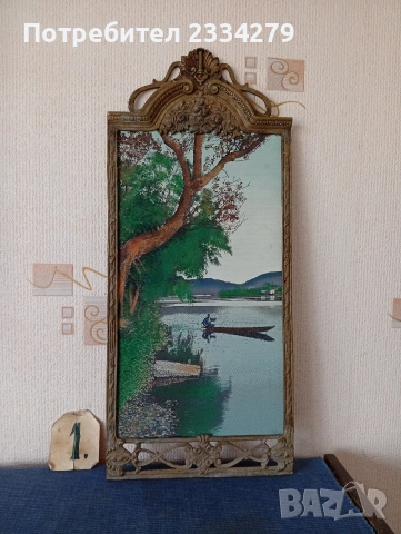 Стари гоблени в красиви остъклени барокови дървени орнаментирани рамки. , снимка 3 - Гоблени - 47731852
