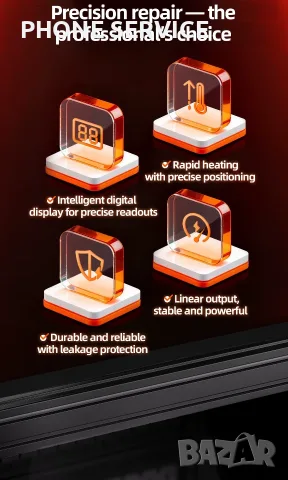 QİanLi BTL300A с ръкохватка Т210 перфектена станция за универсални запоявания, снимка 5 - Друга електроника - 55377445