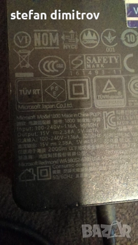 Microsoft Surface 1800 AC Adapter 15V-2.58A 5V-1A , снимка 7 - Лаптоп аксесоари - 55154956