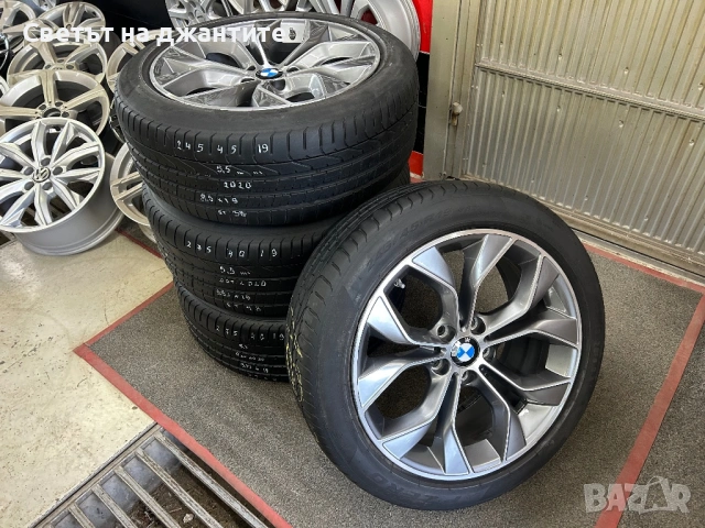 Джанти 19 цола 5x120 BMW F25 X3 F26 X4 Спорт Пакет с Гуми 245/45/19 и 275/40/19 Pirelli Original , снимка 3 - Гуми и джанти - 54429109