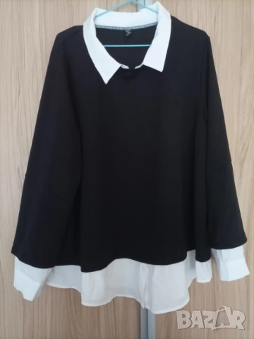 Макси блуза тип риза , снимка 3 - Блузи с дълъг ръкав и пуловери - 53955614