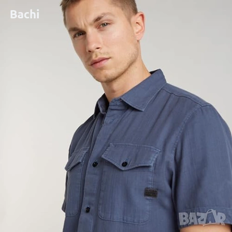 Мъжка риза G-Star Marine Slim – Vintage Indigo размер S, снимка 2 - Ризи - 55232670