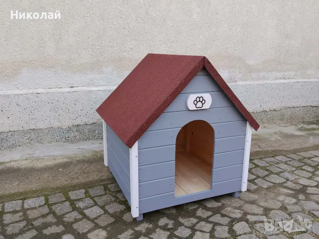 Дървени къщи за котки кучета къща за куче от дърво за малки средни и големи породи кучешка колиба, снимка 2 - За кучета - 55347554