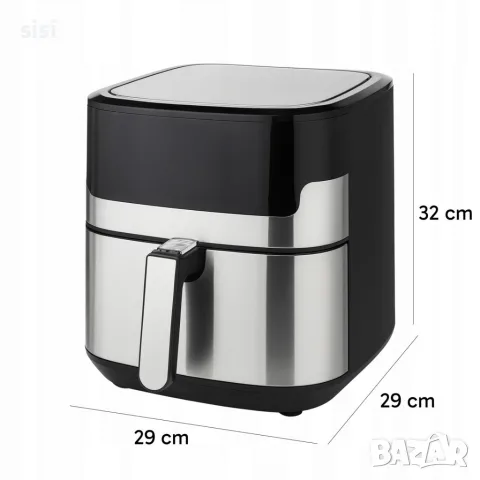 Смарт Еърфрайър , 2200W, XXL 6.5л, Wi-Fi Tuya App, 10 Програми, Неръждаема стомана, снимка 5 - Фритюрници - 55533620