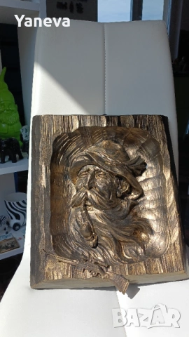 "Стария ловец" , дърворезба с метален елемент, пушка. , снимка 3 - Статуетки - 53989991