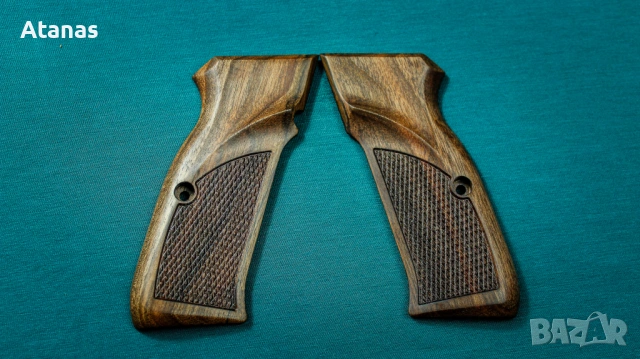 Чирени за ЧЗ/CZ 75 - орехови - ръчноизработени, снимка 3 - Оборудване и аксесоари за оръжия - 54100748