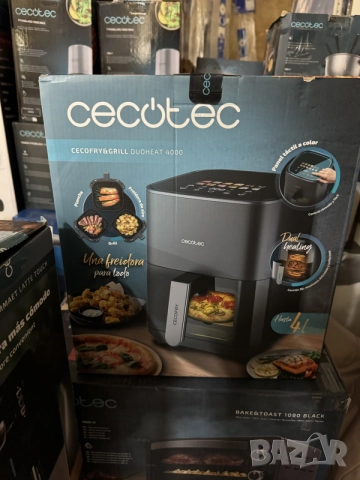 Еър фрайър Cecotec Cecofry&Grill Duoheat 4000 4L 1900W, снимка 6 - Фритюрници - 55555222