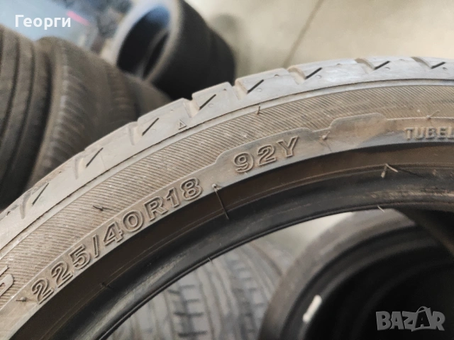 2бр. летни гуми 225/40/18 Bridgestone, снимка 4 - Гуми и джанти - 54717643