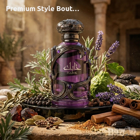 Парфюмна вода Lattafa Habik for Men 100 мл - Мъжествен аромат с нотки на лавандула, канела и пачули, снимка 2 - Унисекс парфюми - 54066919