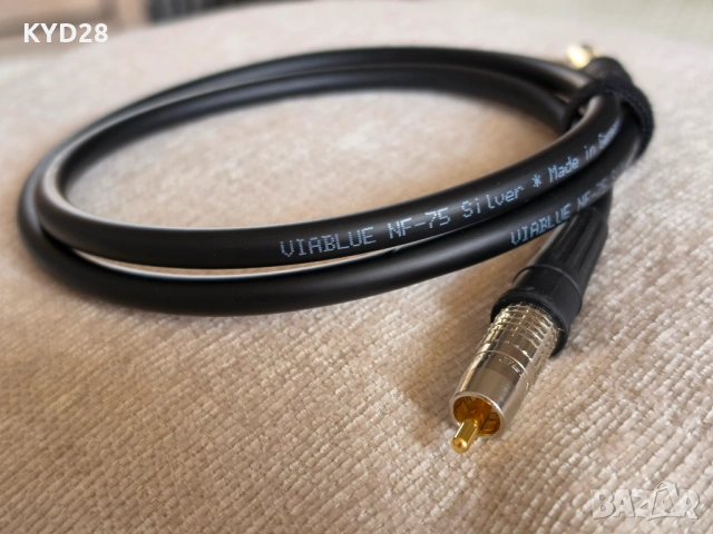 VIABLUE NF-75 Silver S/PDIF RCA – Висок клас цифров коаксиален кабел