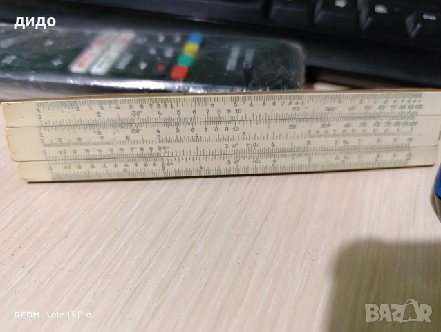 Руска логаритмична линийка от 1960 г., снимка 3 - Колекции - 54092953