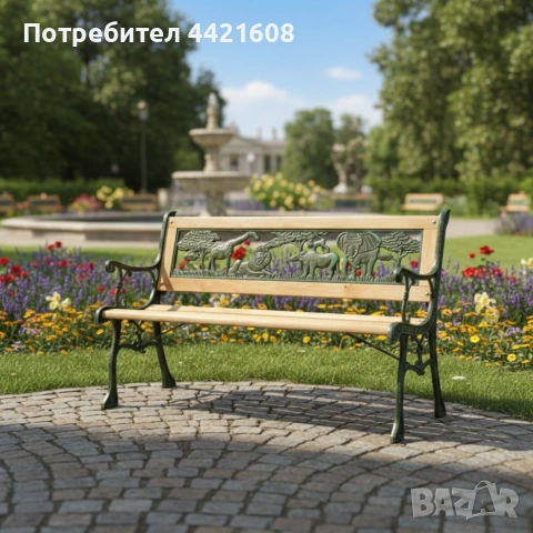 Градинска пейка за деца 82x39x50 см - здрава, безопасна и стилна, снимка 8 - Други стоки за дома - 55231230