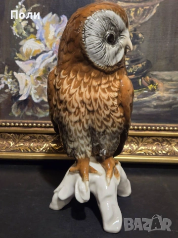 Порцеланова сова, Karl Ens, Turingen, снимка 3 - Антикварни и старинни предмети - 54219061