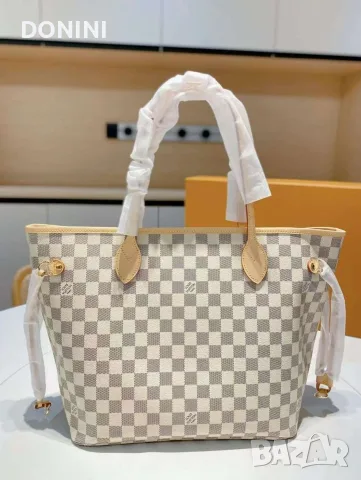 Дамска чанта Louis Vuitton Neverfull, кожа, снимка 2 - Чанти - 55464558